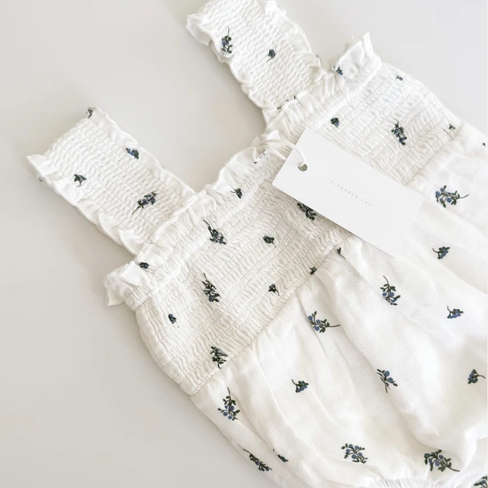Oat Children Blueberry Garden Romper